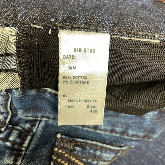 🕳NWT Big Star Union Vintage Jeans Thick Stitch Embroidered - Picture 8 of 10